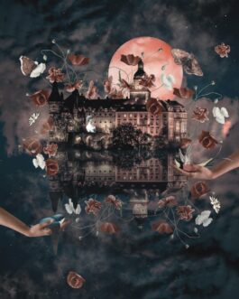 Kolaż cyfrowy „Tajemniczy Zamek” wersja 2